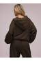 Oversize Fit Hooded Women's Sweatshirt 100% Cotton and 3 Threads - 3