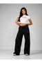 Women's White Bonita Printed Crew Neck Tight Crop Tshirt - 4