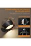 2 pieces 9 Colors 360° Rotation Wall Lamp Mounted Night Lights RGB LED Up Down Remote Rechargeable W - 2