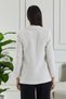 Pink Striped Mono Collar Tweed Jacket - 3
