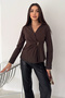 Belt Buckle V-Neck Shirt – Noble - 2
