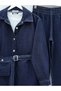 Shirt, Trousers, Jeans Set with Bag Pockets - Navy Blue - Navy - 2