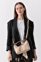 Nudea Soft Leather Look Adjustable Strap Women's Mink Baguette Crossbody Bag - 5