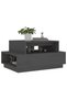 Coffee table, gray, 80x55x40.5 cm, solid pine wood - 4