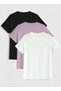 100% Cotton Oversize Fit Crew Neck 3-Piece T-Shirt - 2