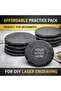4pcs Slate Coasters Blank, 4 Inch Round Black Stone Coasters for DIY Laser Engraving, Beginner Cr... - 3