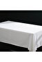 as picture 1Pc White Tablecloth Hotel Banquet Wedding Party Pure Color Rectangle Glossy Tablecloth D - 5