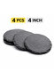 4pcs Slate Coasters Blank, 4 Inch Round Black Stone Coasters for DIY Laser Engraving, Beginner Cr...