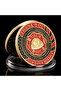 Gold Thank You for Your Service Challenge Coin Prayer God Bless Firefighters Fireman for Courage Coi