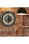 Round 20X20CM 1pc 8x8" Round Vintage Compass Metal Sign - HD Print Scratch/UV/Waterproof Decor for H - 4
