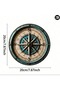 Round 20X20CM 1pc 8x8" Round Vintage Compass Metal Sign - HD Print Scratch/UV/Waterproof Decor for H - 2