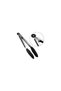 Metal Frying Tongs with Silicone Tips, Black Color, New Serving Tongs, 23 cm - 3