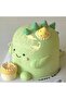 3PCS Gold 3PCS Dinosaur Cake Plug in Decorations Vivid Cake Toppers for Birthday Parties and for Cel - 3