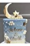 8pcs 8pcs Golden Star & Moon Cake Topper Set - Elegant Celestial Party Decor for Birthdays, Weddings - 7