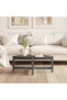 Coffee table, gray, 87x48x35 cm, solid pine wood - 3