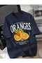 Unisex Men/Women Oranges Custom Printed Oversize Cotton T-Shirt