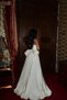 Cream Lilou Strapless Maxi Evening Gown with Bow Detail and Laced Up, Event Dress ATE-4043 - 4