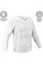 COMPRSSN Full Sleeve Compression Top, Large, White, stretch performance fabric. - 4