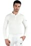 Atmos Full Sleeve Cricket T-Shirt, XXL, White/Navy, ultra-light stretch polyester.