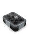 Kids Black Gray Star Patterned Stainless Steel Lunch Box 39137 - 2