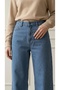 Women's 100% Cotton Scissor-Adjustable Length Wide Leg Baggy Jeans - 5