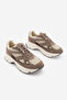 Women's Sneakers High Thick Sole Multi-Part Lace-Up Sneakers Volina Taupe Suede - 5