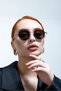 Flopa Premium Women's / Girls' Round Black Clear Glass Sunglasses - 2