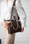 Women's Shoulder Bag - Original Medium Size Stylish Handbag with Gold Chain Shawl Accessory 6087 - 6