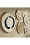 Wabi Sabi Set of 5 Round Paintings - Japandi Wall Decor with Natural Birch Wood Frame Huhu861 - Round Painting Set - 2