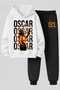 Oscar Piastri Printed 3-Yarn Quality Sweatshirt and Trackpants F1 Kids' Top-Bottom Set