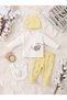 5-Piece Newborn Baby Hospital Discharge Set with Rakuar Print for Girls - Boys 100% Cotton Unisex Basic - 4