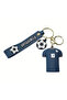 Kylian Mbappe Neymar Jr yellow jersey 3D Rubber Keychain with long Ribbon - 3