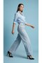 Women's 100% Cotton Scissor-Adjustable Length Wide Leg Baggy Jeans - 4