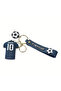 Kylian Mbappe Neymar Jr yellow jersey 3D Rubber Keychain with long Ribbon - 2