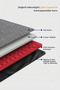 Premium 15.6" Slim Laptop Backpack Gray, Water Repellent Office Bag with Shock Absorbing Eva Protection - 3