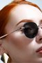 Flopa Premium Women's / Girls' Round Black Clear Glass Sunglasses - 5