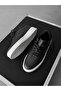 Black Faux Leather Sports Shoes G- - 4