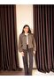 Women's Stand Collar Pleated Trench Coat