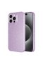 iPhone 15 Pro Compatible Camera Protected Silvery Luxury Bsay Cotton Case-Lilac