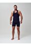 Men's Navy Blue Set in Special Box Long Cut Boxer + Sports Tank Top - 2