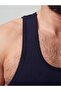 Men's Navy Blue Set in Special Box Long Cut Boxer + Sports Tank Top - 4