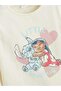 Lcw Kids Ecru Crew Neck Stitch Printed Girls' Pajama Set - 3