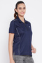 Comfort-Fit Active Polo T-shirt in Navy - 4
