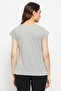 Chic Basic T-shirt in Grey Melange - 100% Cotton - 4