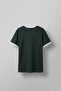 Men's Regular Fit Contrast Detailed T-Shirt Dark Green - 2