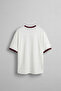 Men's Oversize City Series Contrast Collar T-Shirt Ecru / Plum - 2