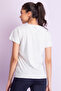 Comfort Fit Active Text Print T-shirt in White - 4