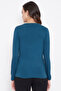 Chic Basic Sleep Top in Dark Blue - Cotton - 5