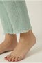 Mint Green 100% Cotton Muslin Trousers - Elastic Waist, Lace-Up, Narrow Leg, Anti-Sweat Summer Trousers - 6
