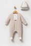 Baby Boy Beige Color Seasonal Stylish and Comfortable Jumpsuit (0-6 Months) (100% Cotton) - 3